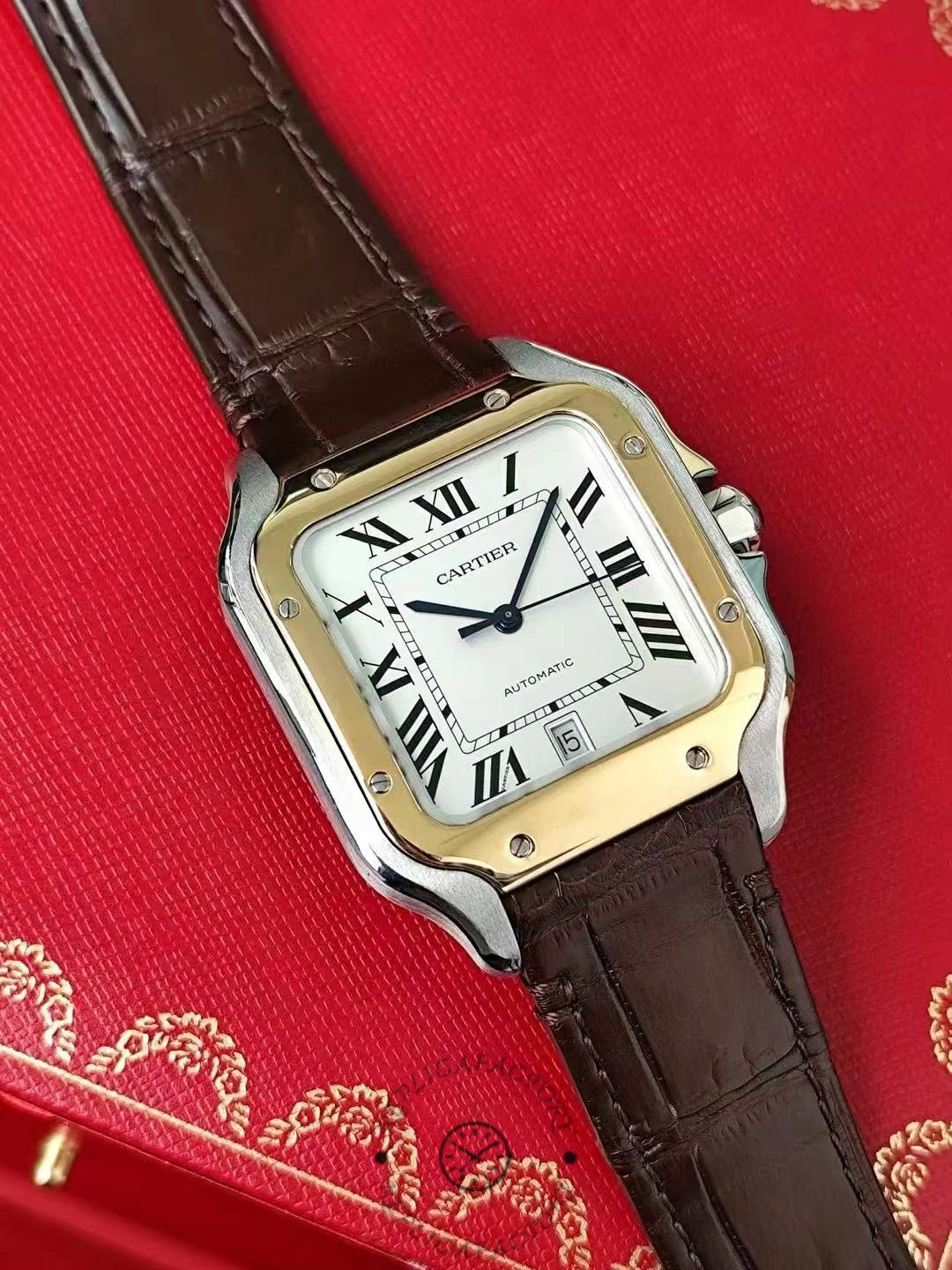Front view of Replica Cartier Santos W2SA0009 -3