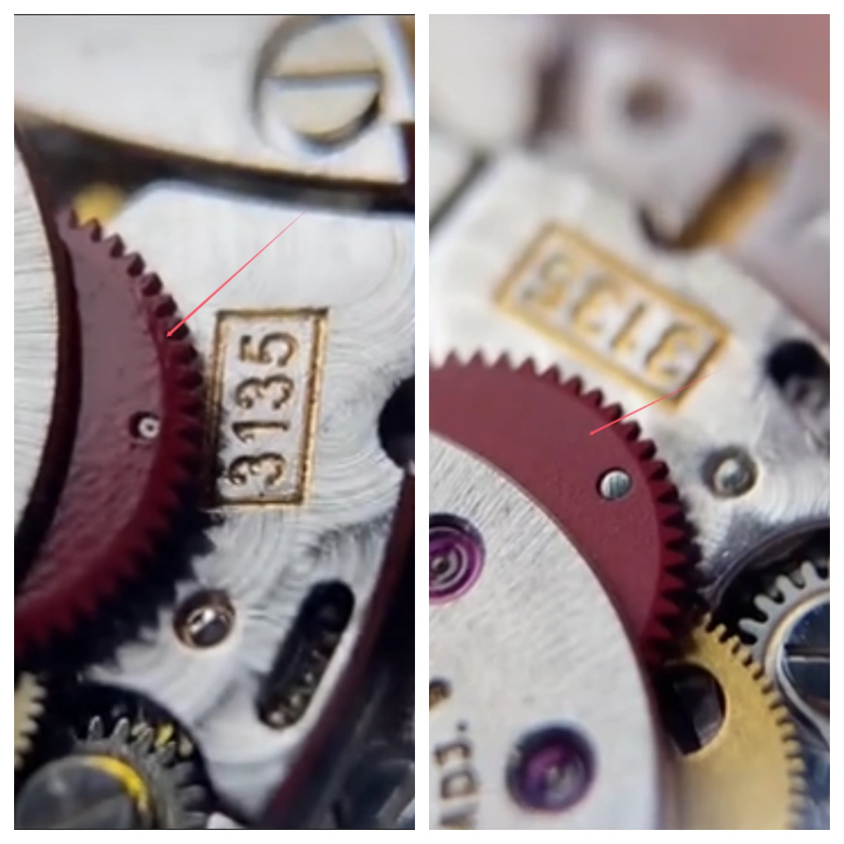 Gear color paint comparison