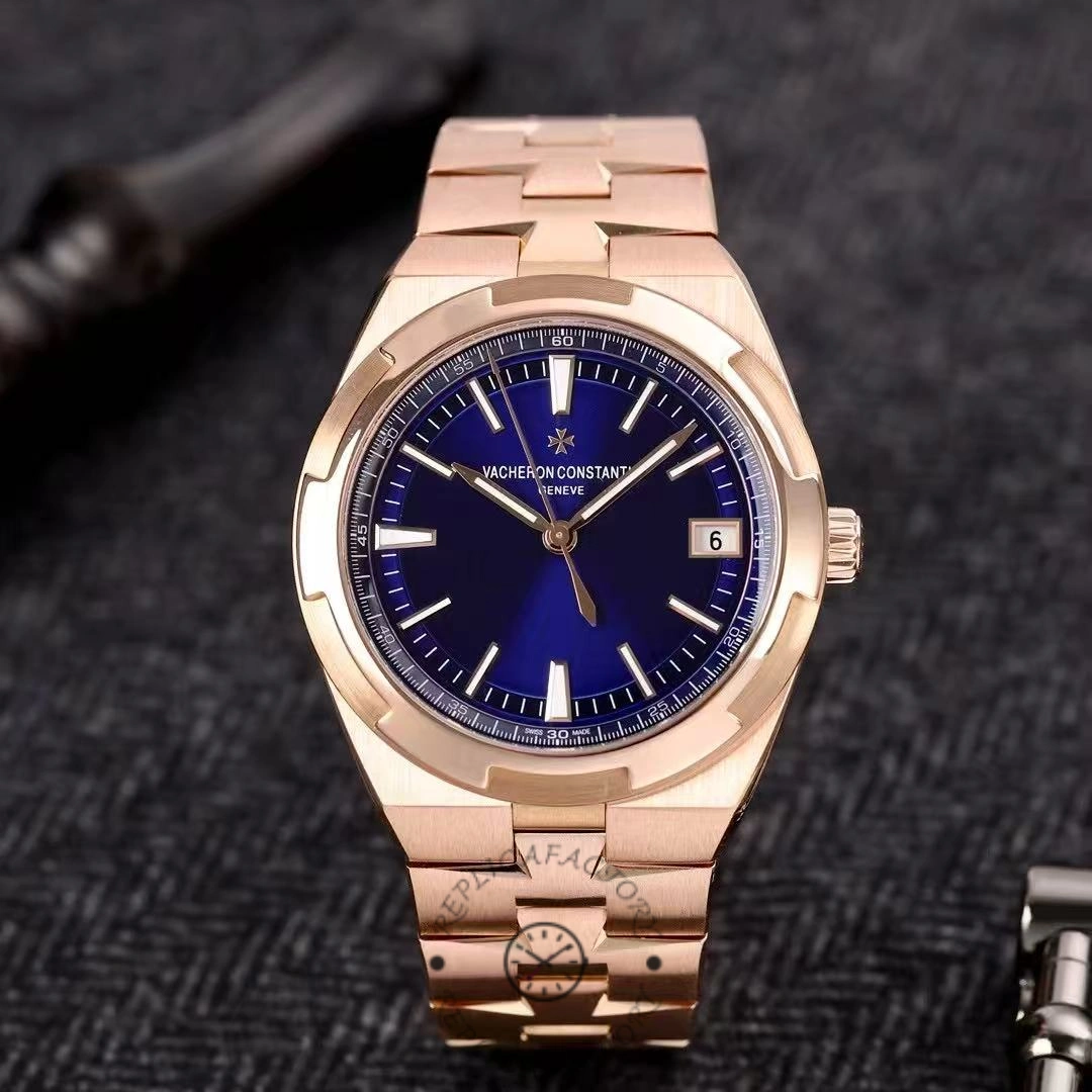 Authentic Vacheron Constantin 4500V rose gold and blue face watch Side