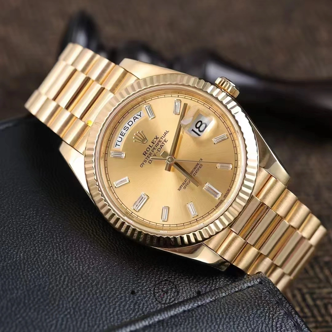 Replica Rolex Day-Date 40 Yellow Gold Champagne Dial Front 3
