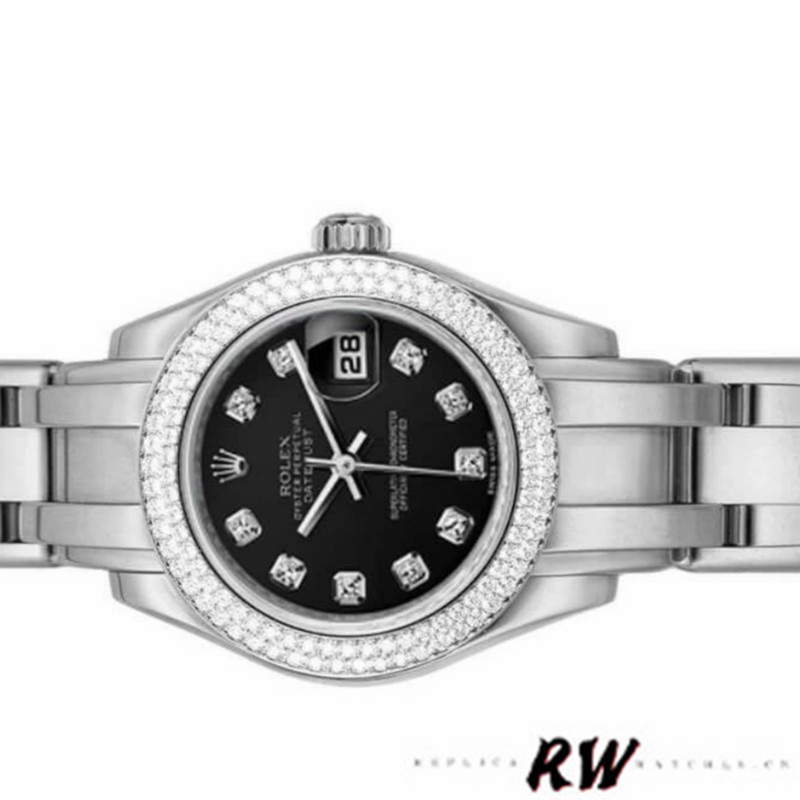 Rolex Masterpiece Pearlmaster 80339 Diamant Bezel 29MM Lady Replica Watch