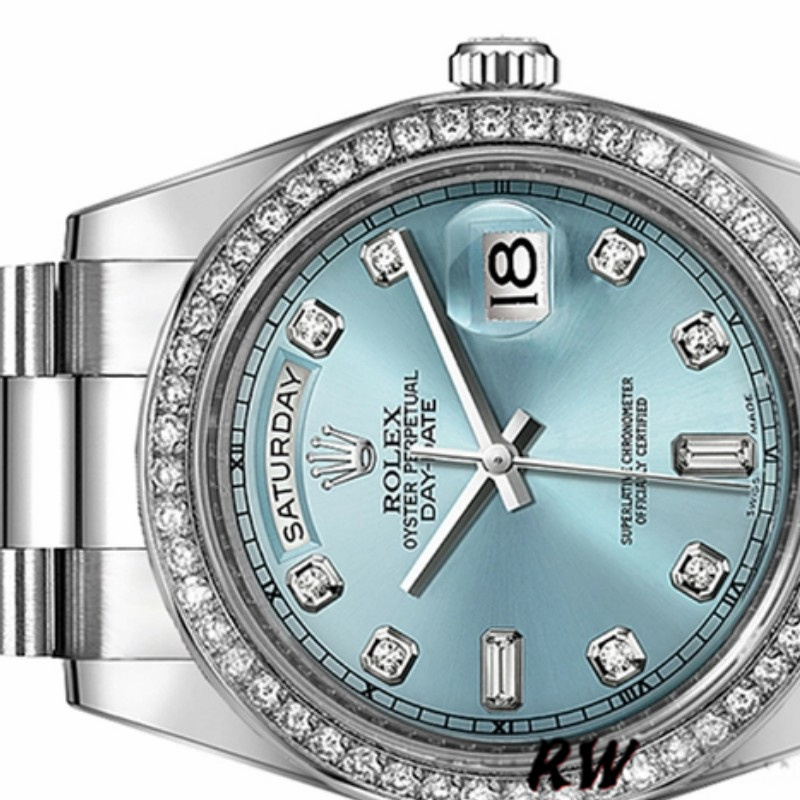 Rolex Day Date 118346 Ice Blue Dial 36mm Unisex Replica Watch