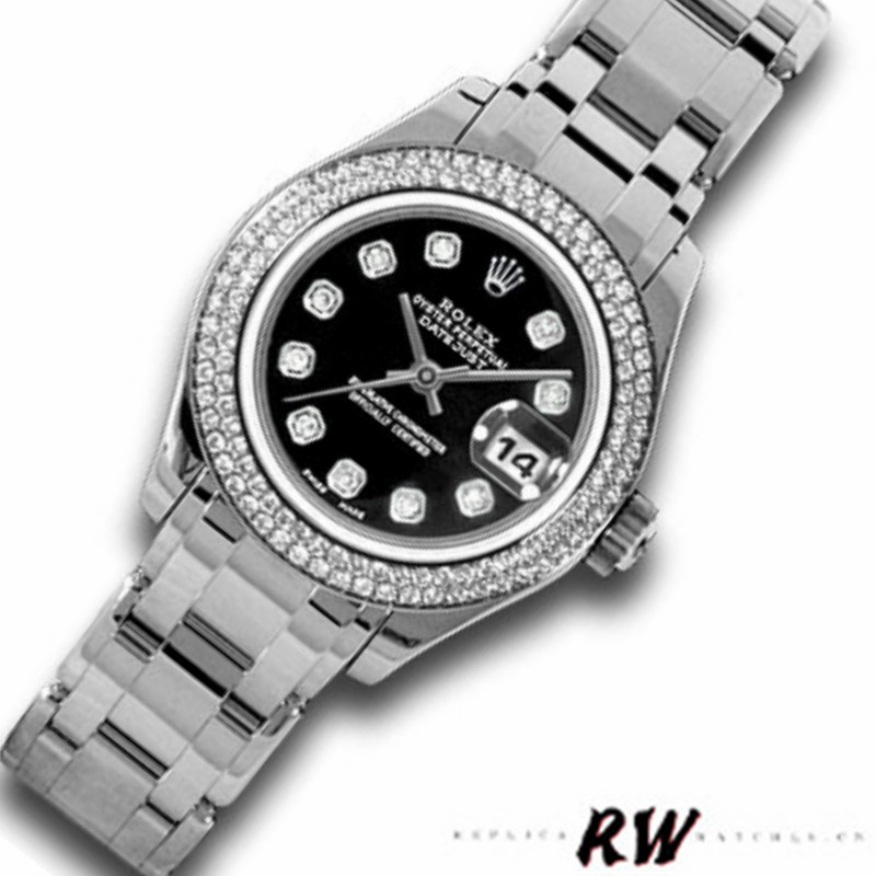 Rolex Masterpiece Pearlmaster 80339 Diamant Bezel 29MM Lady Replica Watch