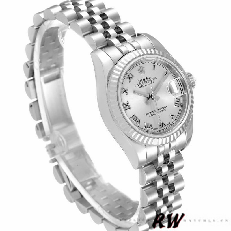 Rolex Datejust 179174 Silver Roman Dial Fluted Bezel 26MM Lady Replica Watch