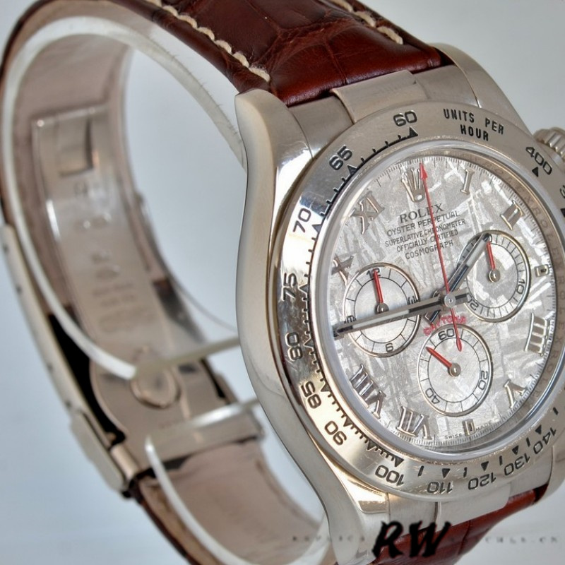 Rolex Daytona 116519 Brown Leather strap Meteorite Dial 40mm Mens Replica Watch