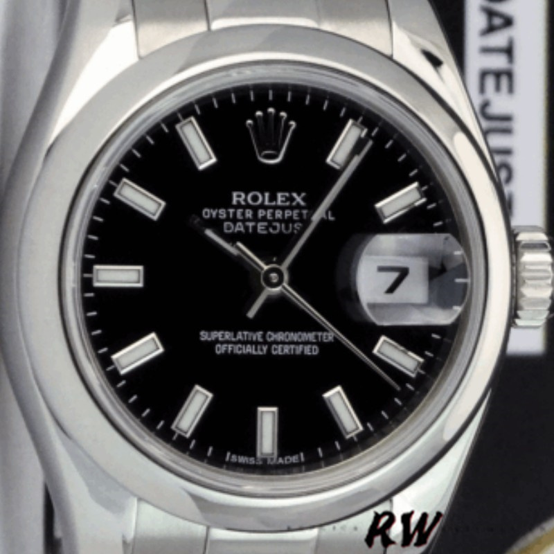 Rolex Datejust 179160 Black Index Dial Domed Bezel 26MM Lady Replica Watch