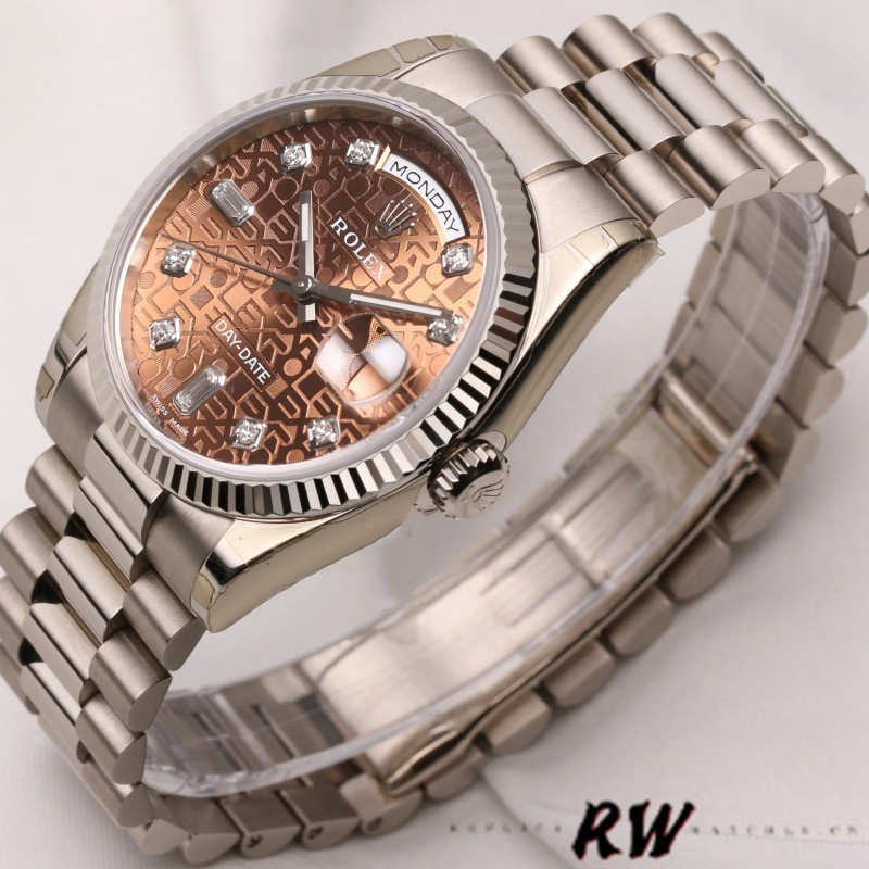 Rolex Day-Date 118239 Jubilee Chocolate Brown Dial 36mm Unisex Replica Watch