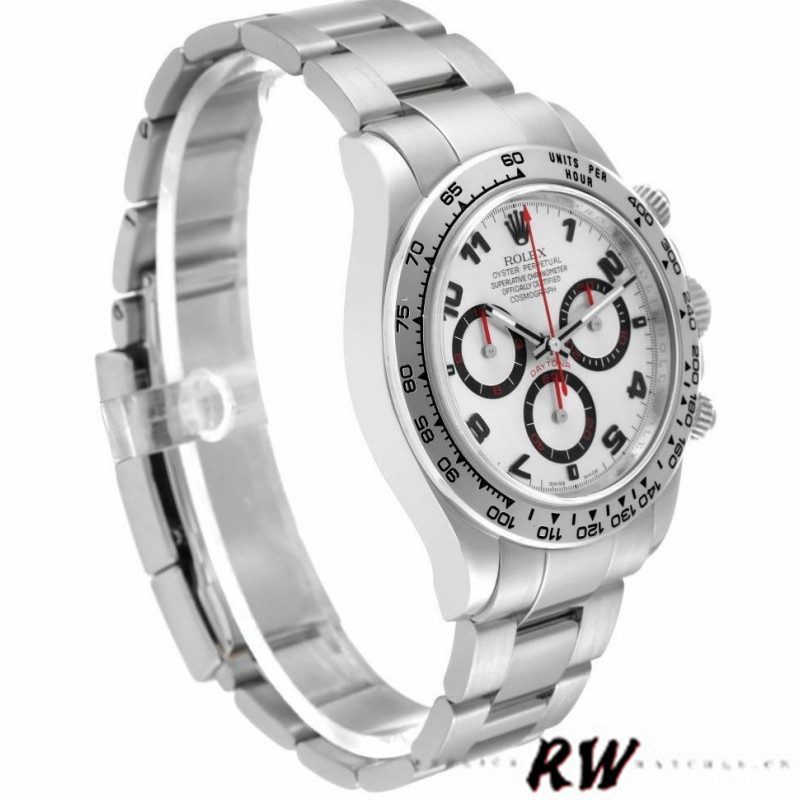 Rolex Cosmograph Daytona 116509 Silver Arabic Dial White Gold 40MM Mens Replica Watch