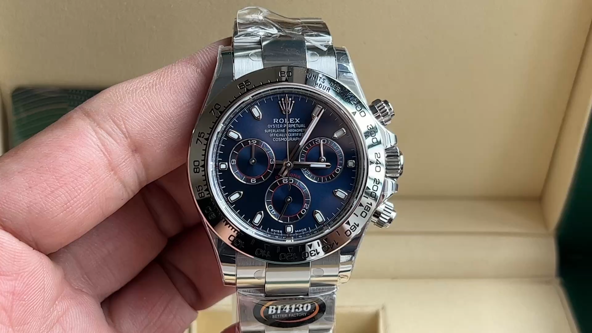 Rolex Cosmograph Daytona 116509 Blue Index Dial 40MM Mens Replica Watch