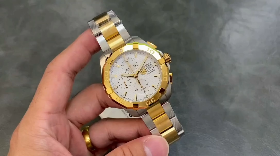 Tag Heuer Aquaracer Chronograph CAY2121.BB0923 43mm Gold/Silver