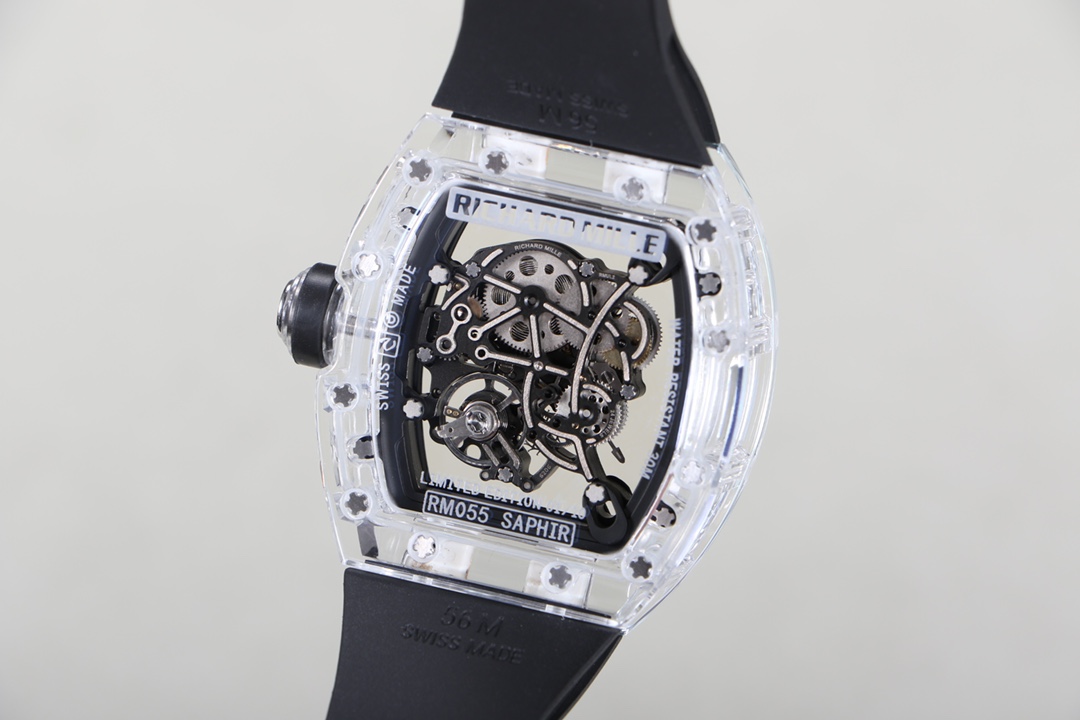 Richard Mille RM055 Transparent Case Skeleton Dial