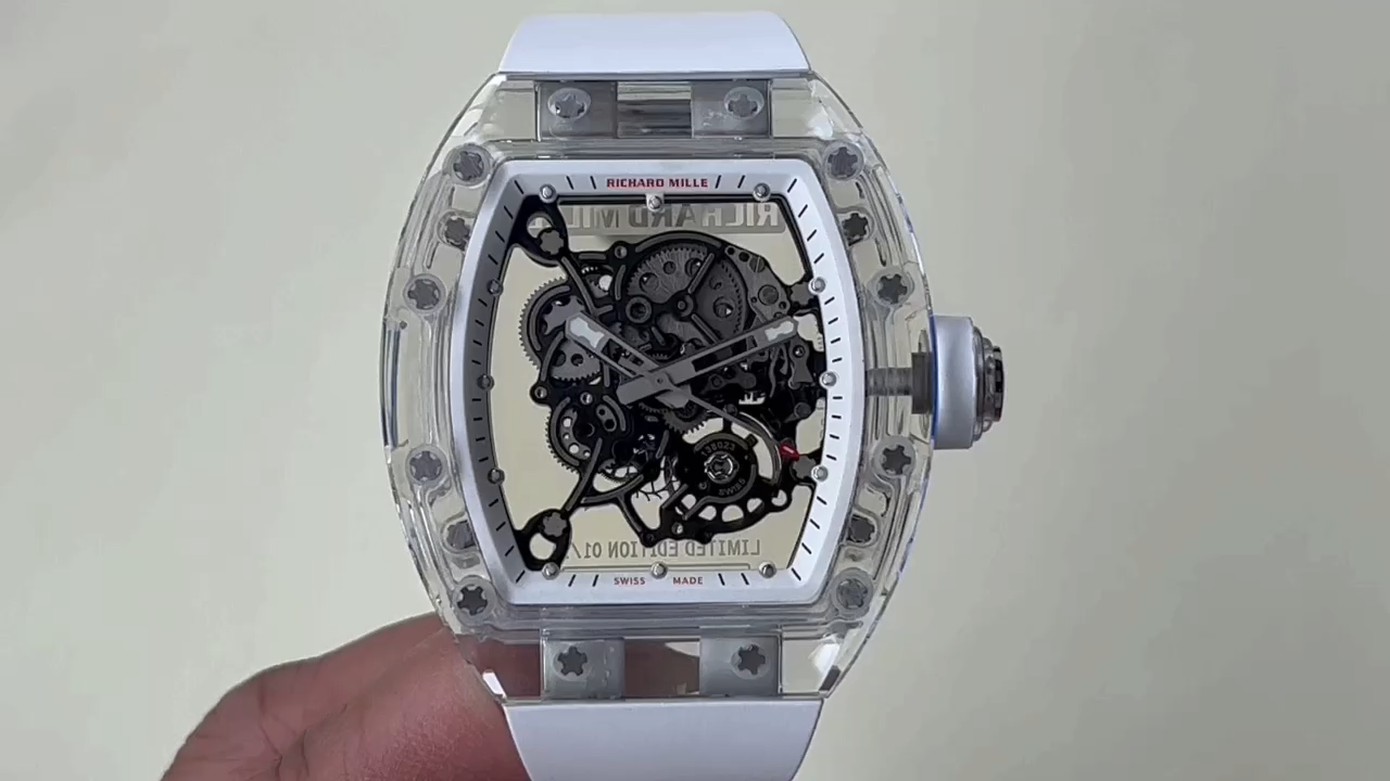 Richard Mille RM055 Transparent Case Skeleton Dial