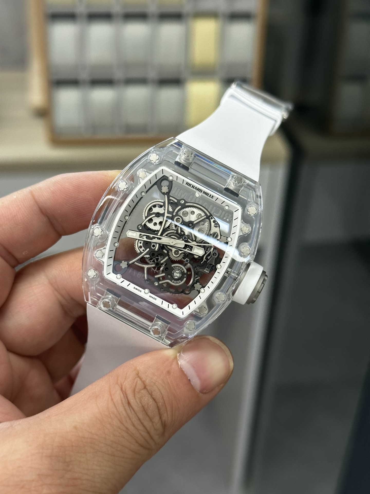 Richard Mille RM055 Transparent Case Skeleton Dial