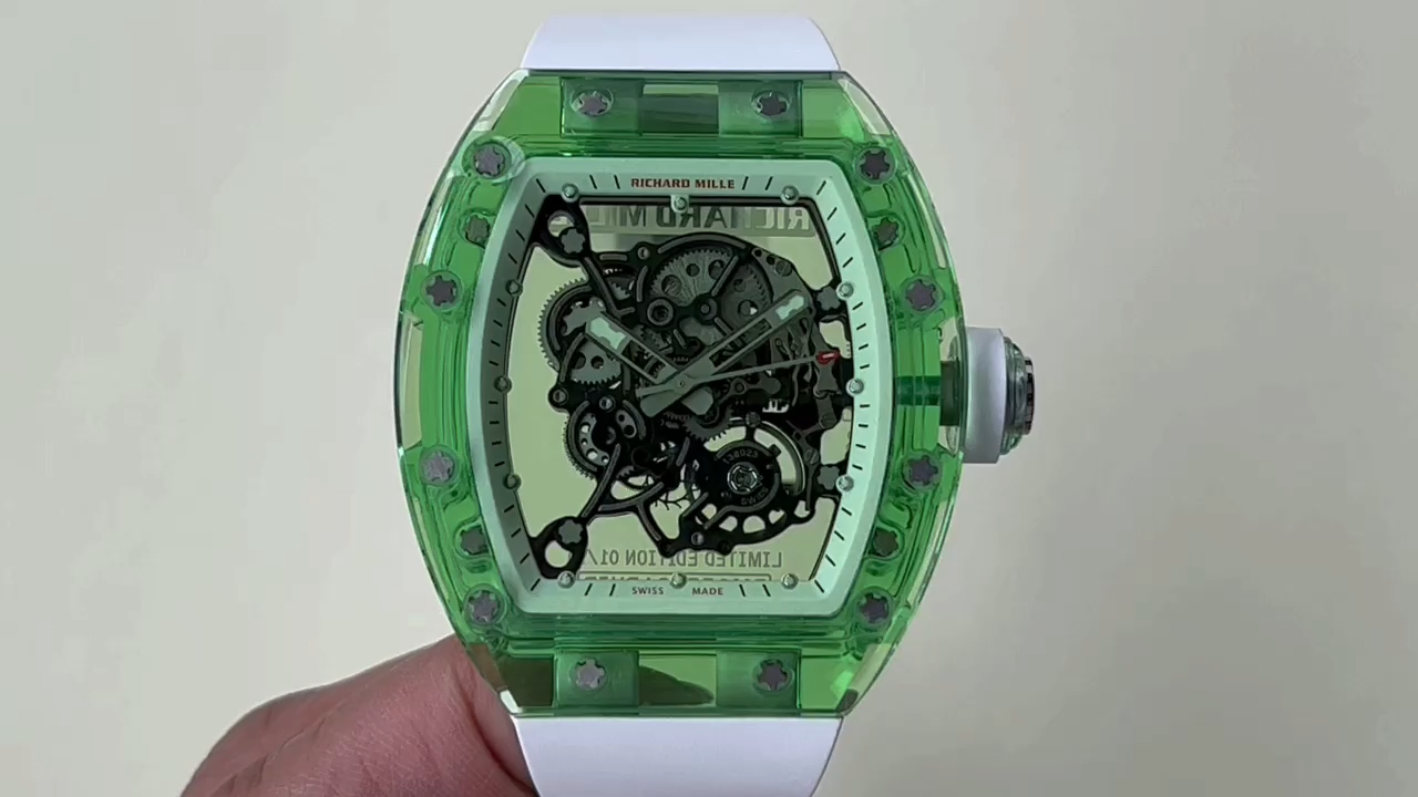 Richard Mille RM055 Transparent Case Skeleton Dial