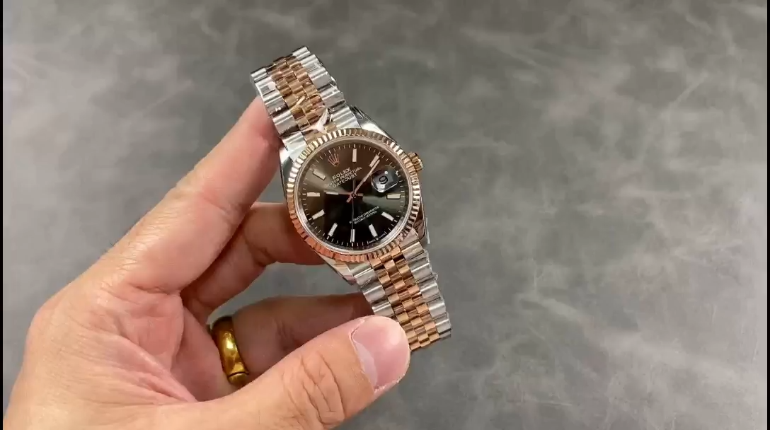 Rolex DateJust 126231 Two-Tone SS Rose Gold Grey Rhodium Dial