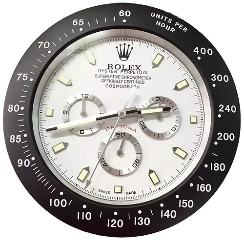 Rolex Daytona Panda Black & White Wall Clock