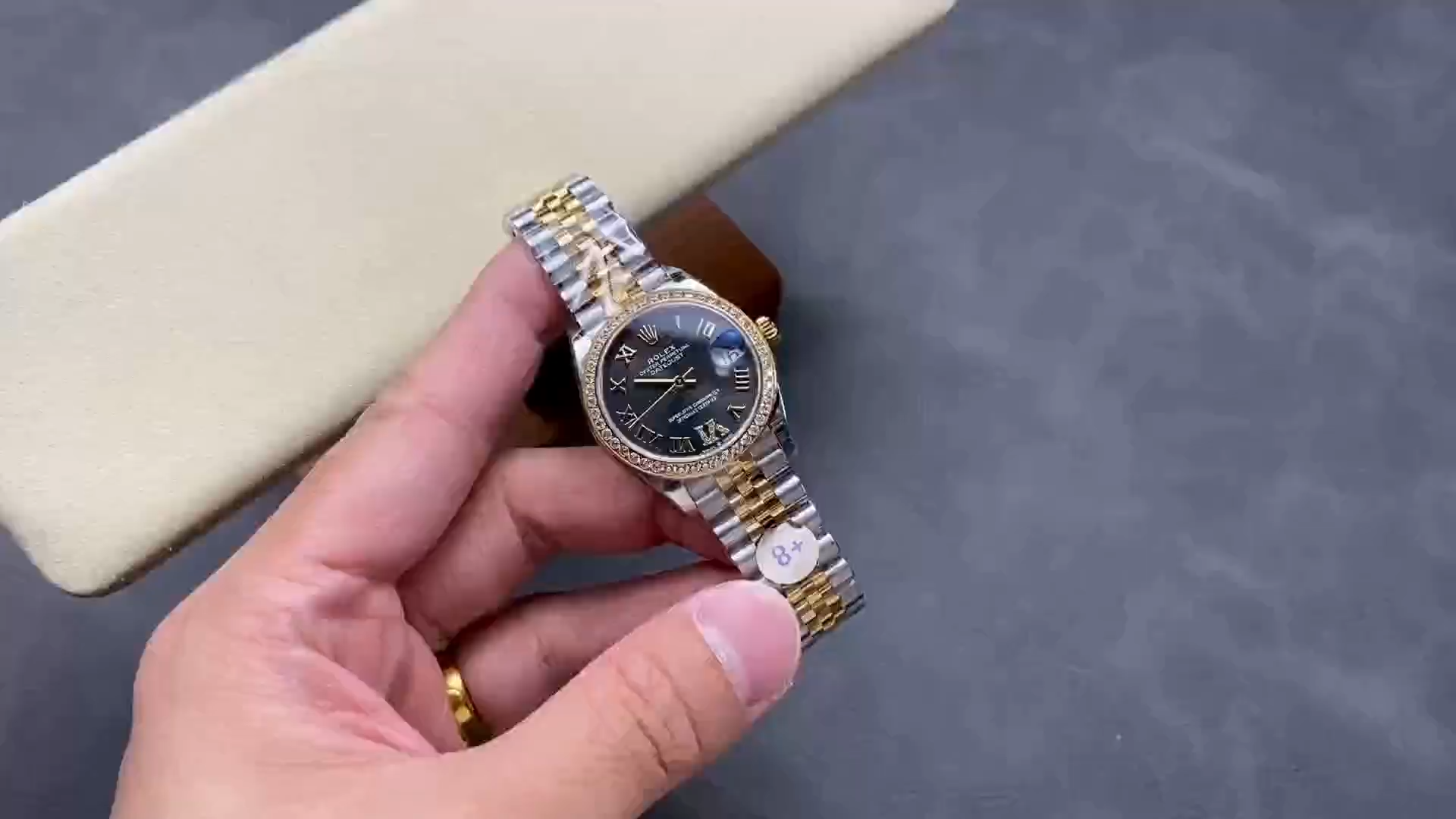 Rolex Datejust 31mm Stainless Steel and Yellow Gold 278383RBR 0018 Grey VI Roman Jubilee