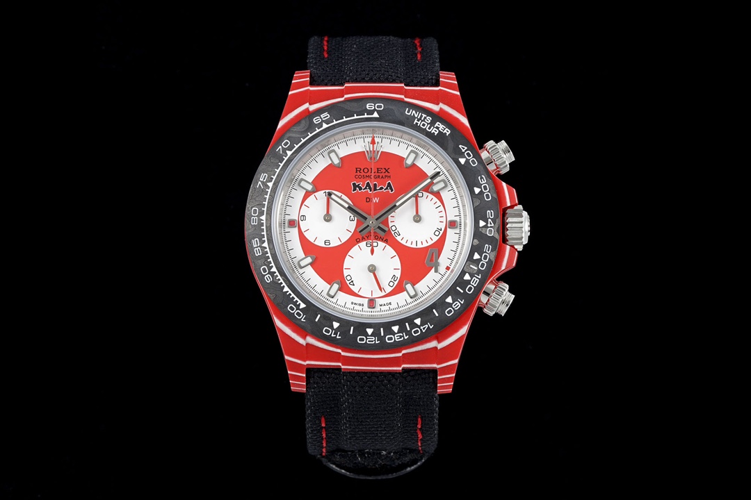 Rolex Daytona Diw x Kakha Kaladze Customised Oyster Red Quartz Carbon Fiber 40mm