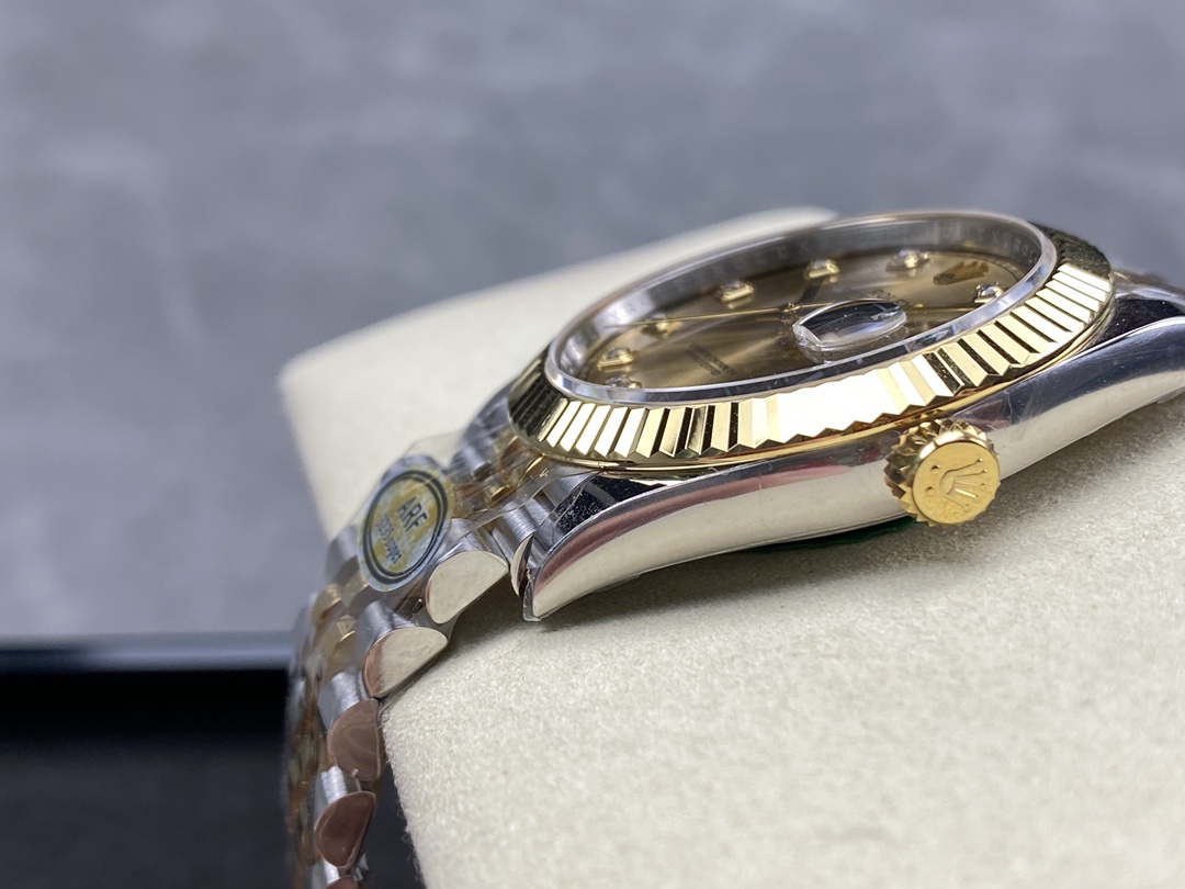 2022 Rolex Datejust Champagne Diamond Dial Two Tone M126333-0012 41mm Mens Replica Watch