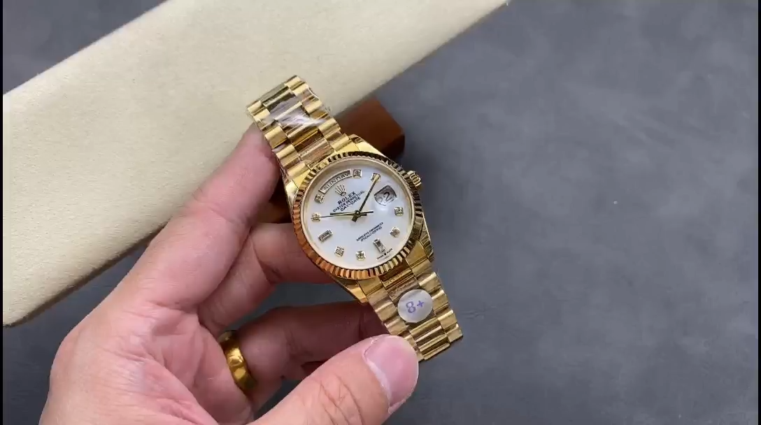 Rolex Day Date 36mm Yellow Gold 128238 0011 MOP Diamond
