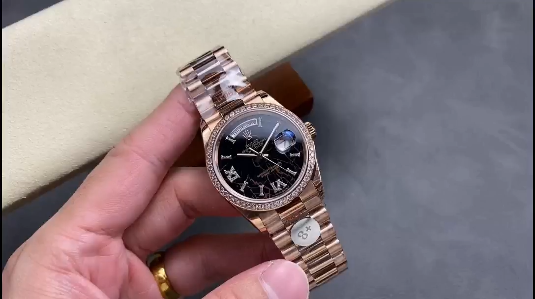 Rolex Day-Date 128345RBR Eisenkiesel dial Everose Gold 36MM Unisex Replica Watch