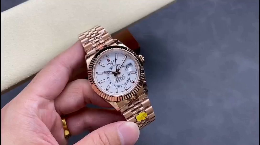 Rolex Sky Dweller 42mm Intense White Dial Fluted Bezel Jubilee Bracelet m336935 0007