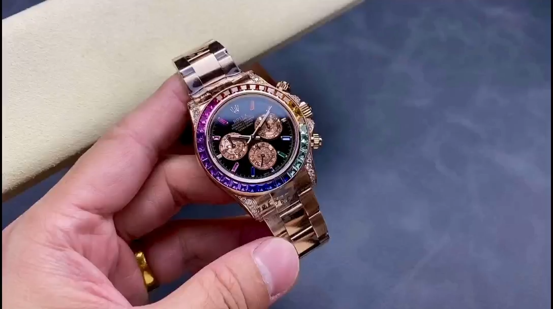 Rolex Cosmograph Daytona 40mm Black Sapphire Rainbow Dial 116595RBOW