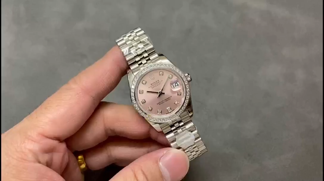 Rolex Datejust Steel White Gold Pink Dial m279384rbr 0003 28mm Lady Replica Watch