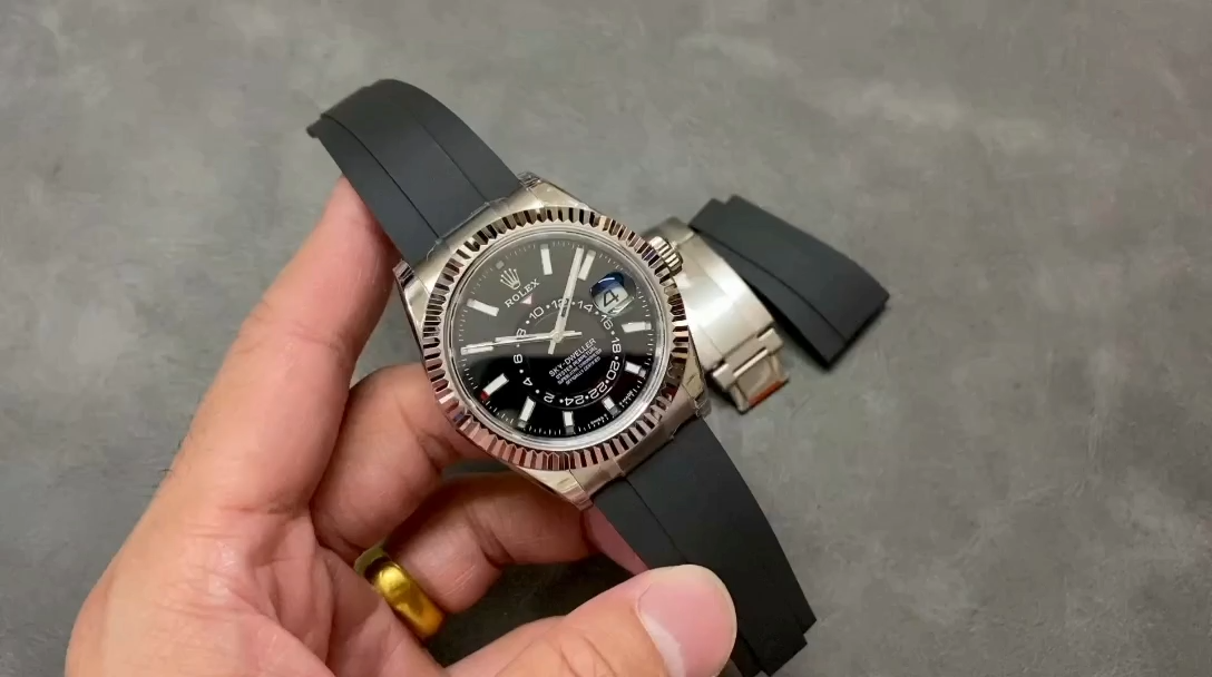 Rolex Sky Dweller 42 White Gold Black Dial M336239 0002 Men's Watch