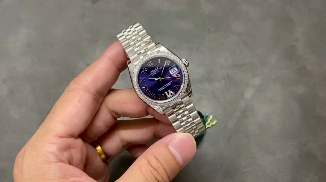 Rolex Datejust 31mm Stainless Steel 278384RBR 0030 Aubergine VI Jubilee Women's Watch