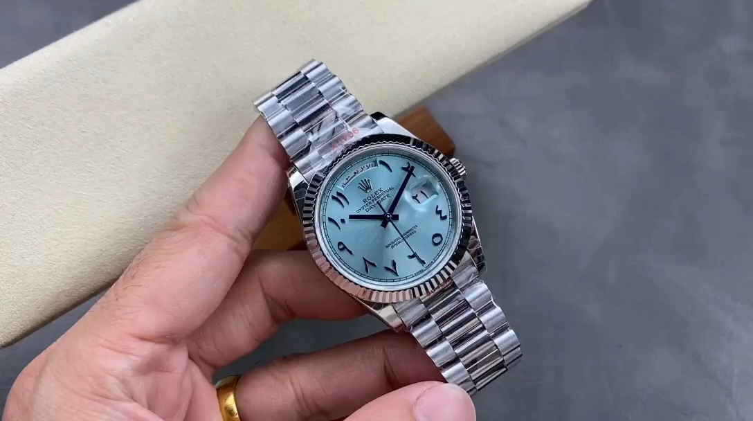 Rolex Day Date 40 228236 Platinum Ice Blue Dial Men's Watch