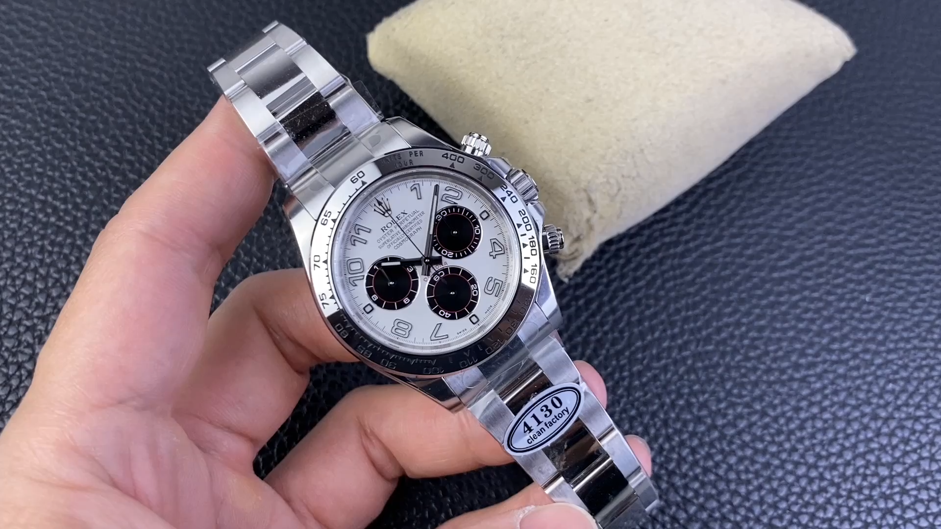 Rolex Cosmograph Daytona 116509 White Arabic Dial White Gold 40MM Mens Replica Watch