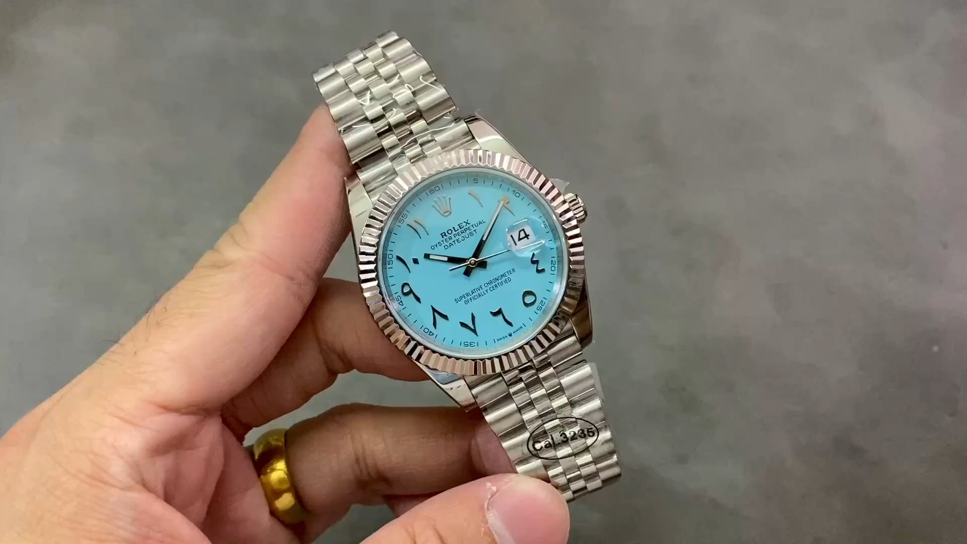 Rolex Datejust 41 Ice Blue Dial with Fluted Bezel 126334 Men's Watch