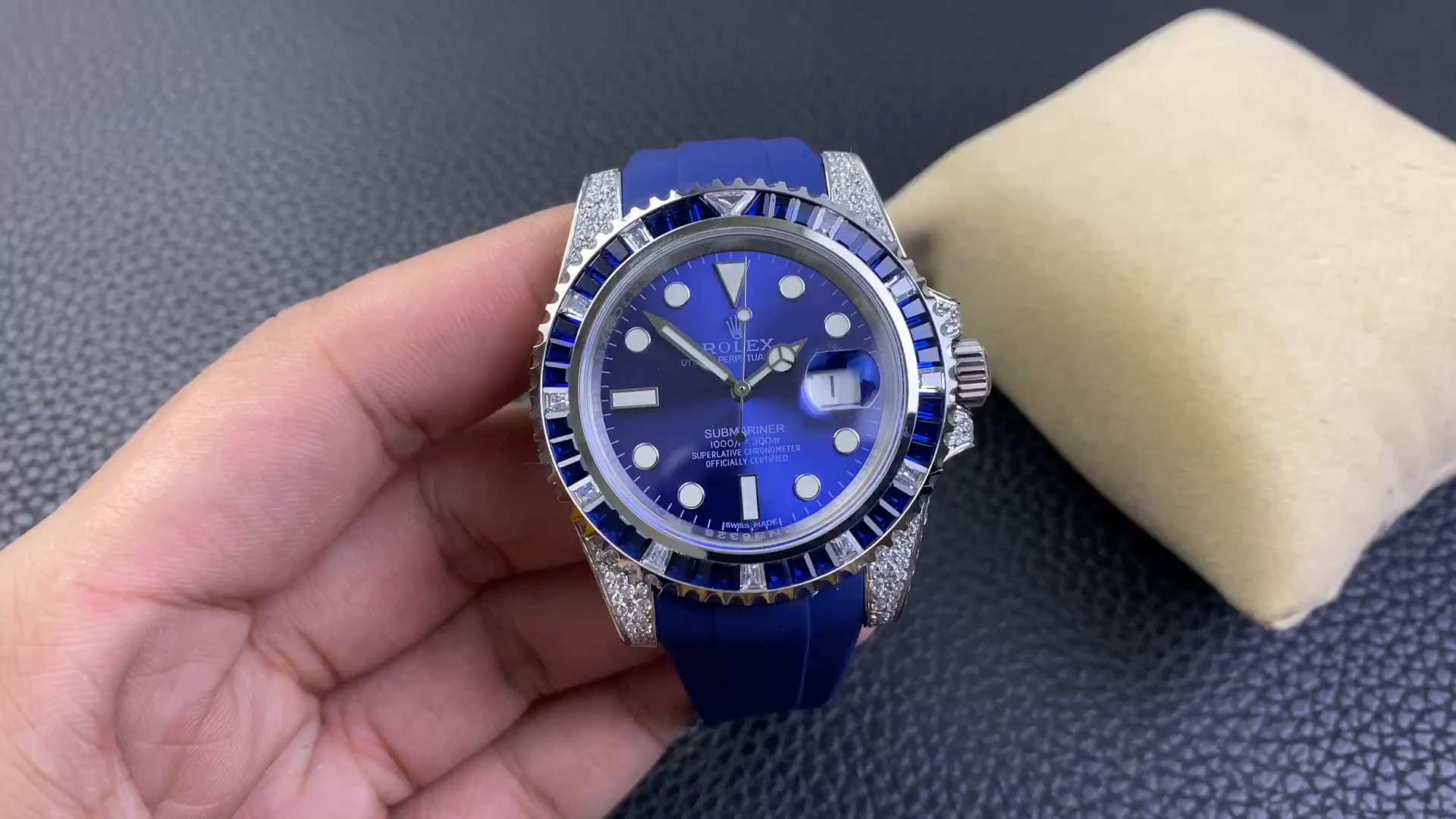 Rolex Submariner 116610 Diamond Case Blue Dial 40MM Men's Watch