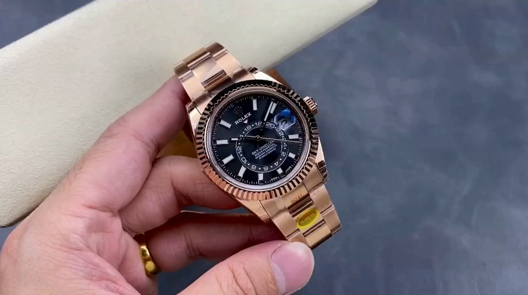 Swiss Rolex Sky Dweller 42 Slate Dial Rose Gold m336935 0004 Men's Replica Watch