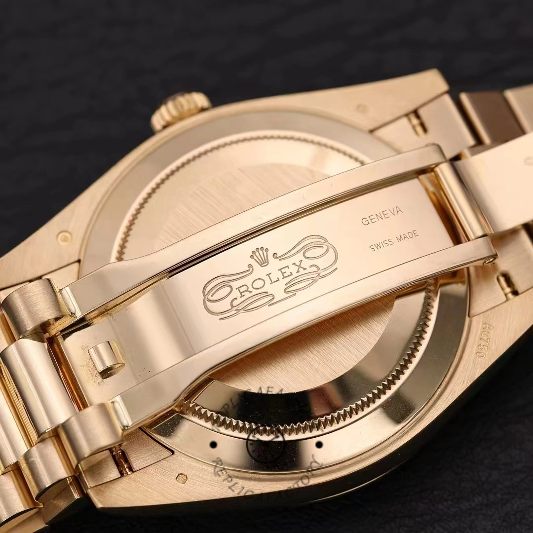 Rolex Day-Date 228238 White Roman Dial Fluted Bezel 40mm Mens Replica Watch