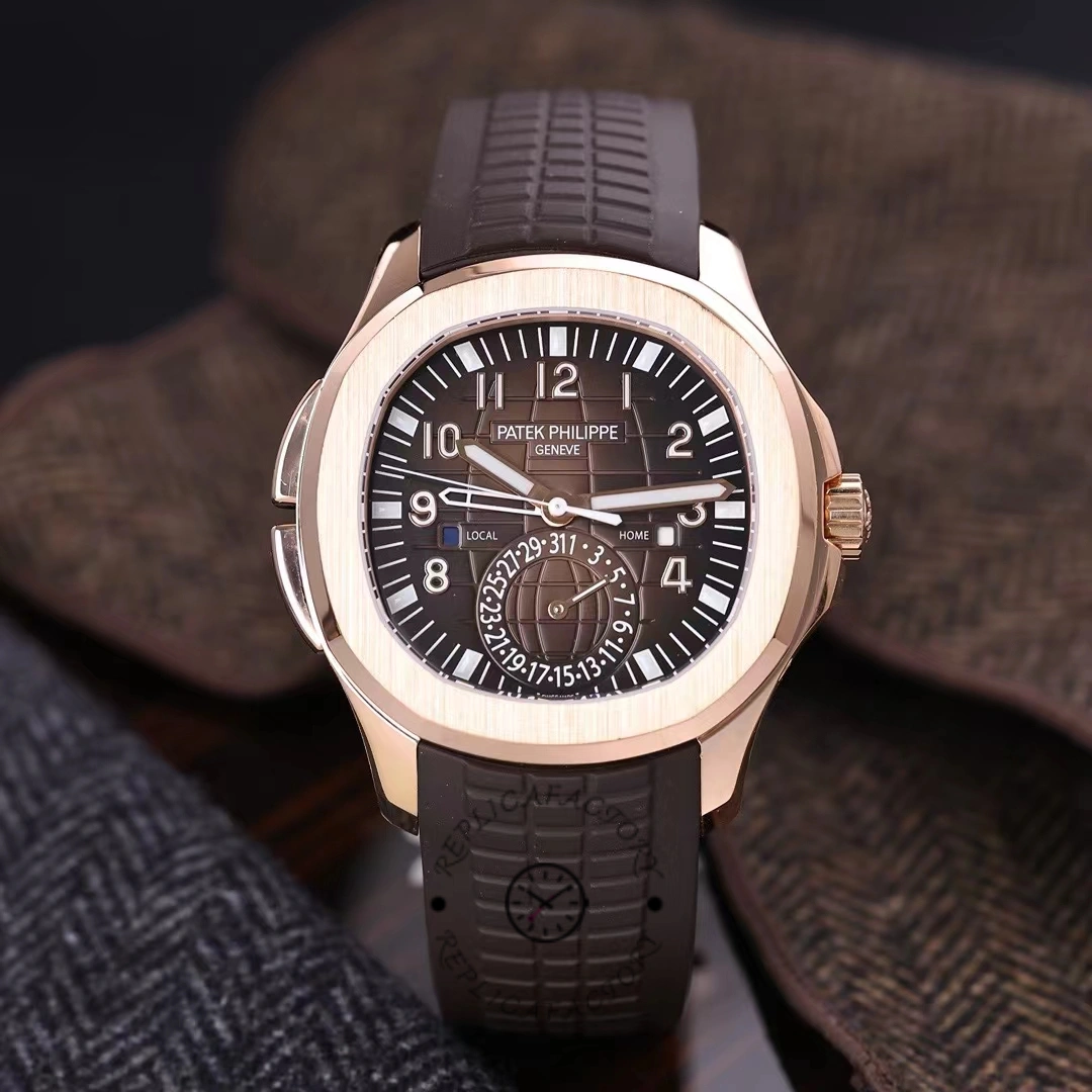 Replica Patek Philippe Aquanaut 5164R 001 Travel Time Rose Gold Mens Watch