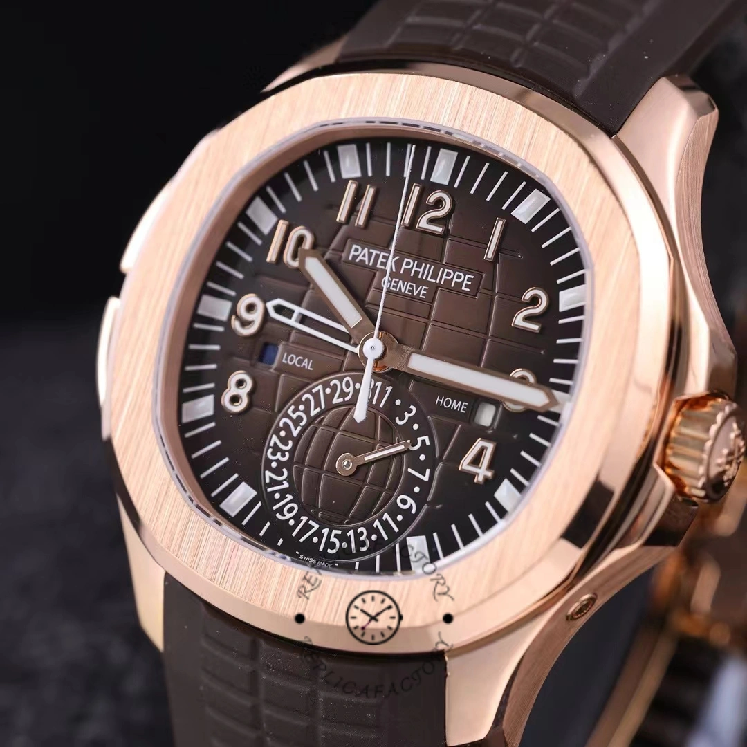Replica Patek Philippe Aquanaut 5164R 001 Travel Time Rose Gold Mens Watch
