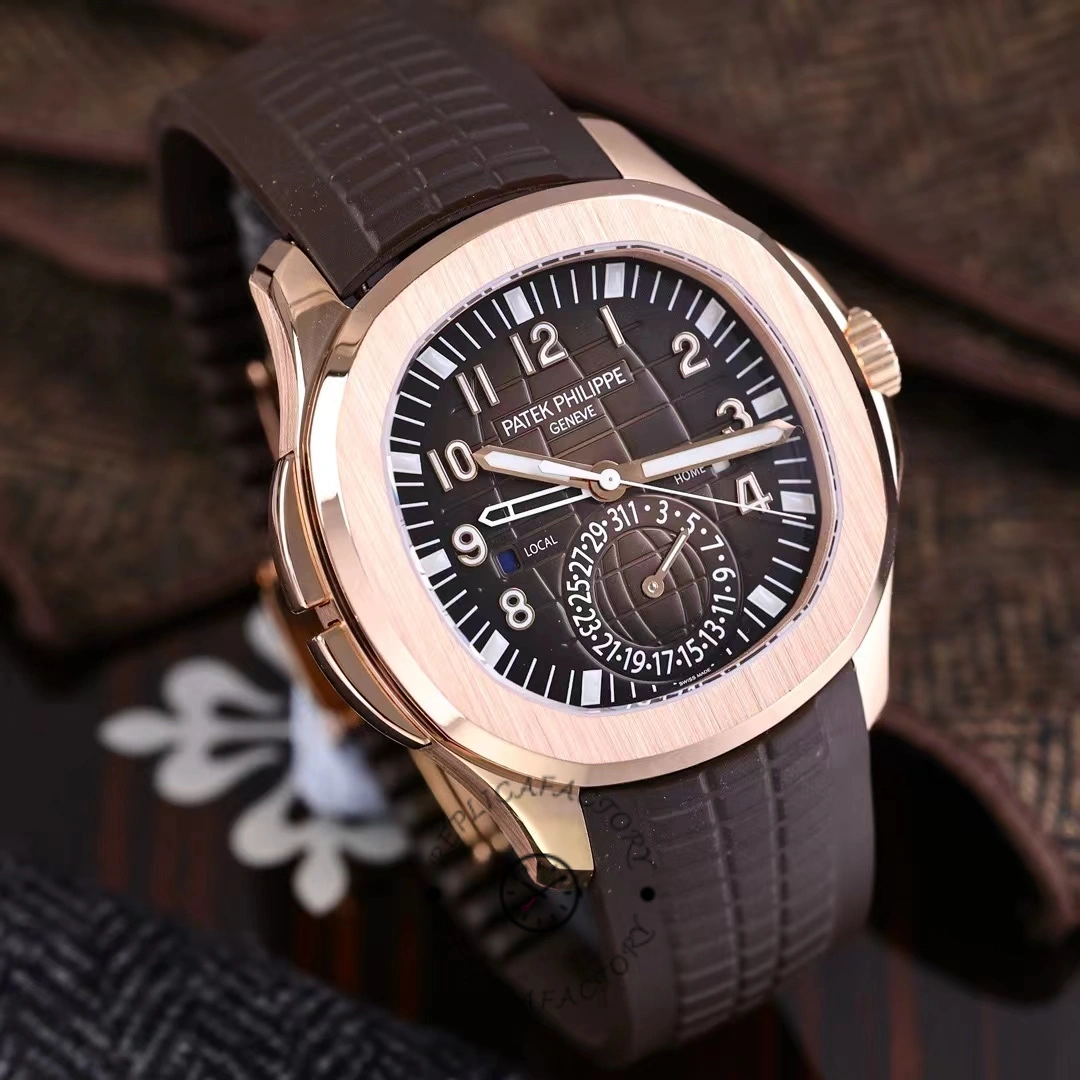 Replica Patek Philippe Aquanaut 5164R 001 Travel Time Rose Gold Mens Watch