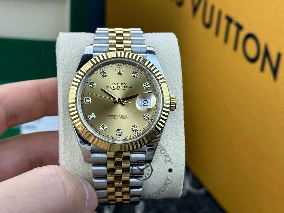2022 Rolex Datejust Champagne Diamond Dial Two Tone M126333-0012
