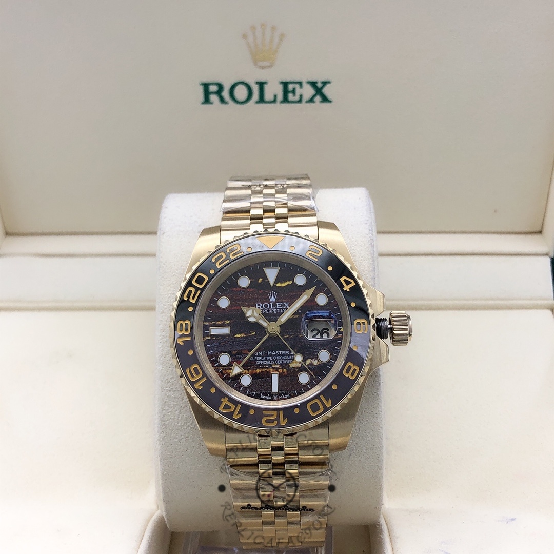 2025 Rolex GMT Master II 18 kt Yellow Gold m126718grnr 0002 40 mm Replica