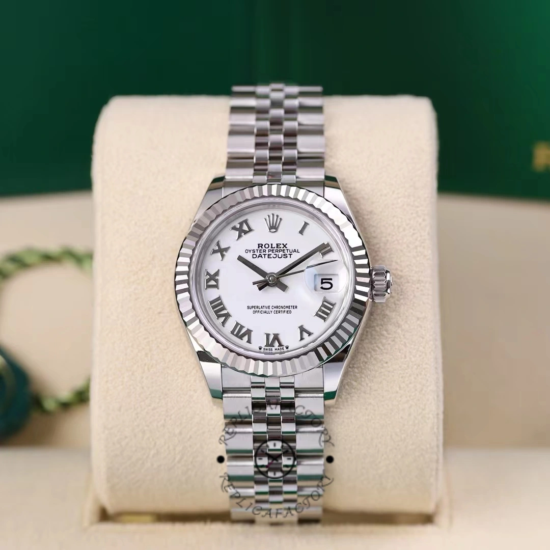 Rolex Datejust 279174 Stainless Steel White Roman Numeral Dial 28mm Lady Replica Watch