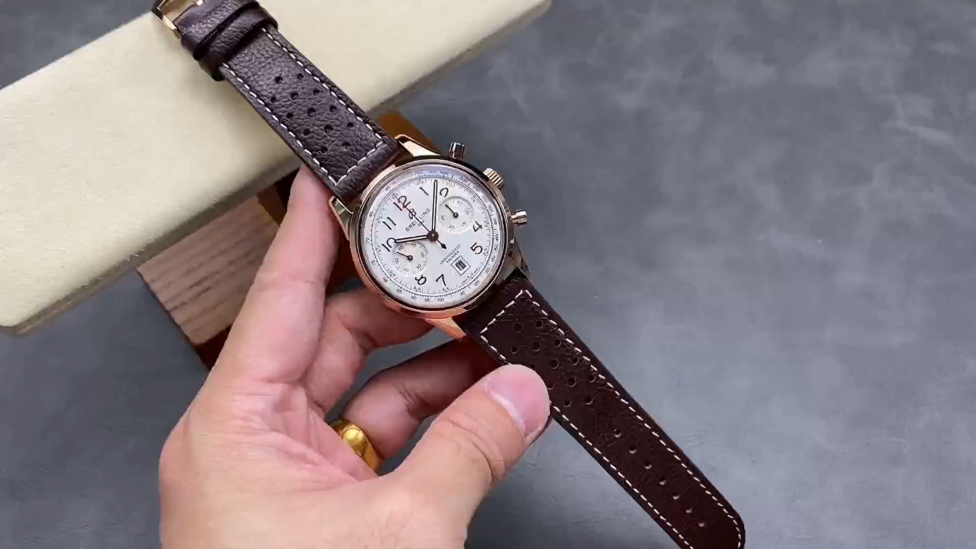 Breitling Premier B01 RB0145371G1P2 Rose Gold 42 Replica