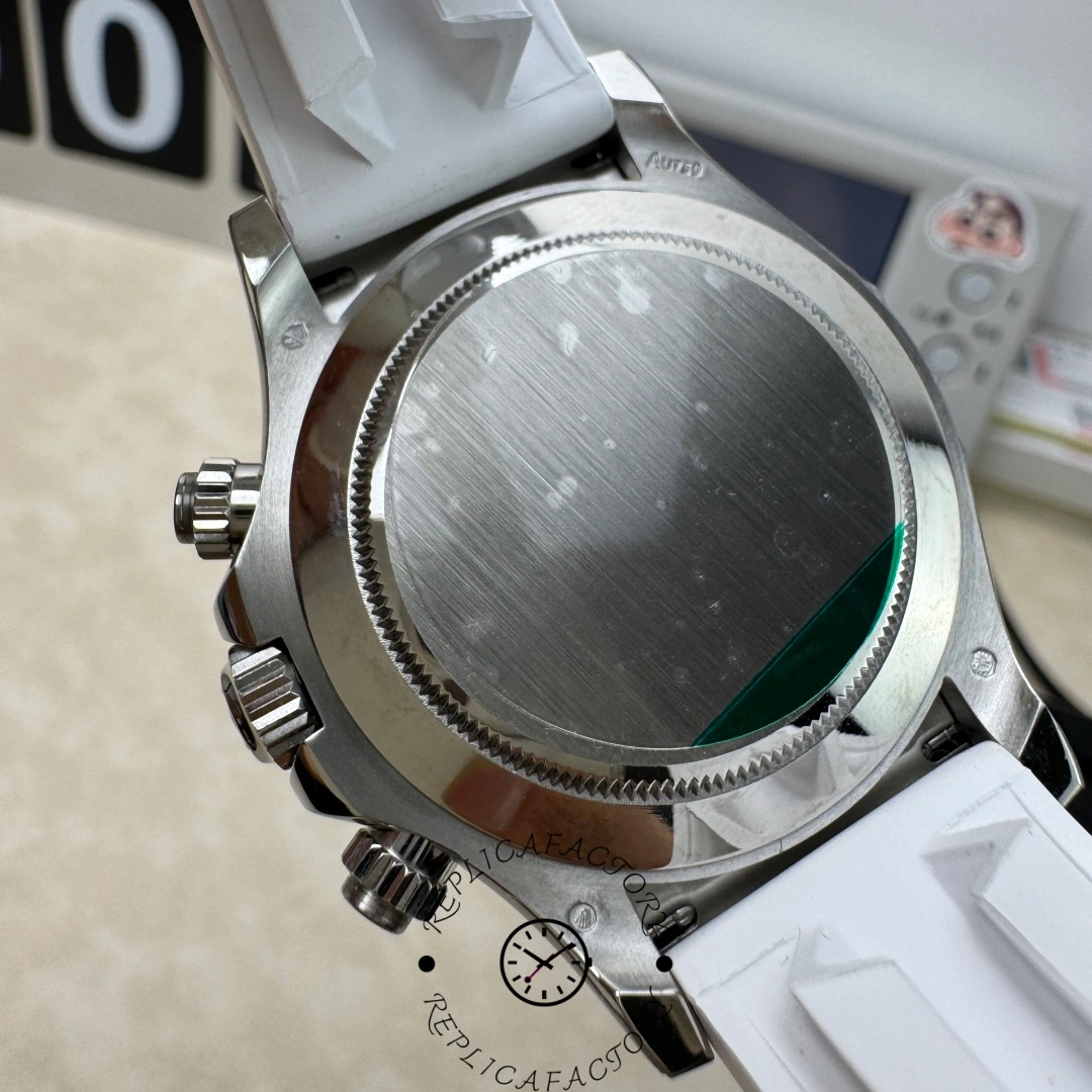 Rolex Daytona White Dial Rubber Strap 116519 Diamond Edition