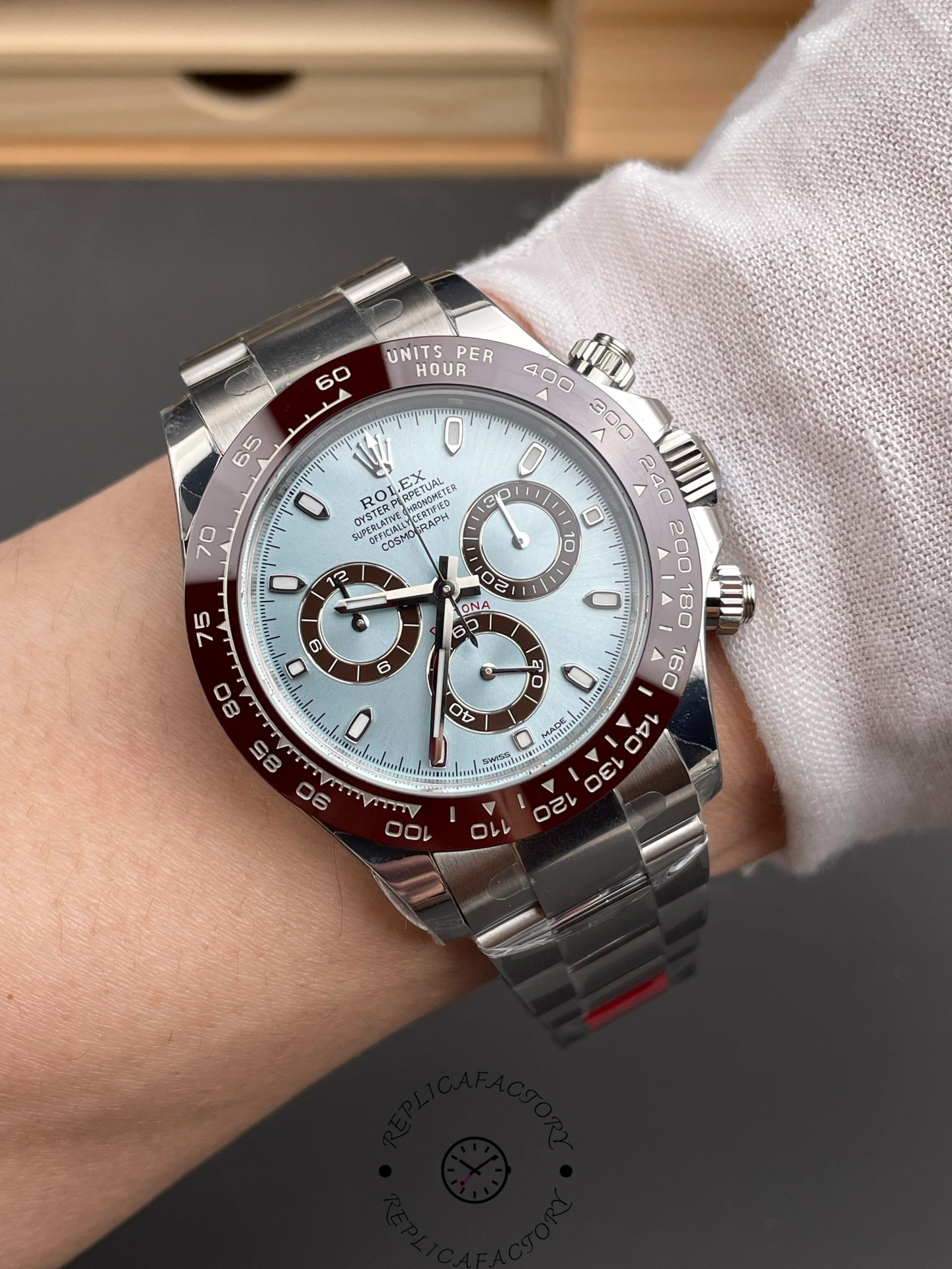 Rolex Cosmograph Daytona 116506 0001 50th Anniversary Ice Blue Dial 40mm Mens Replica Watch