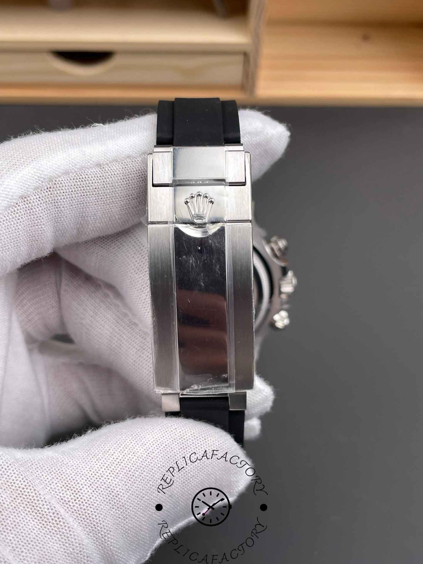 Rolex Cosmograph Daytona White Gold 126519LN 0004 Bright Black Steel Diamond