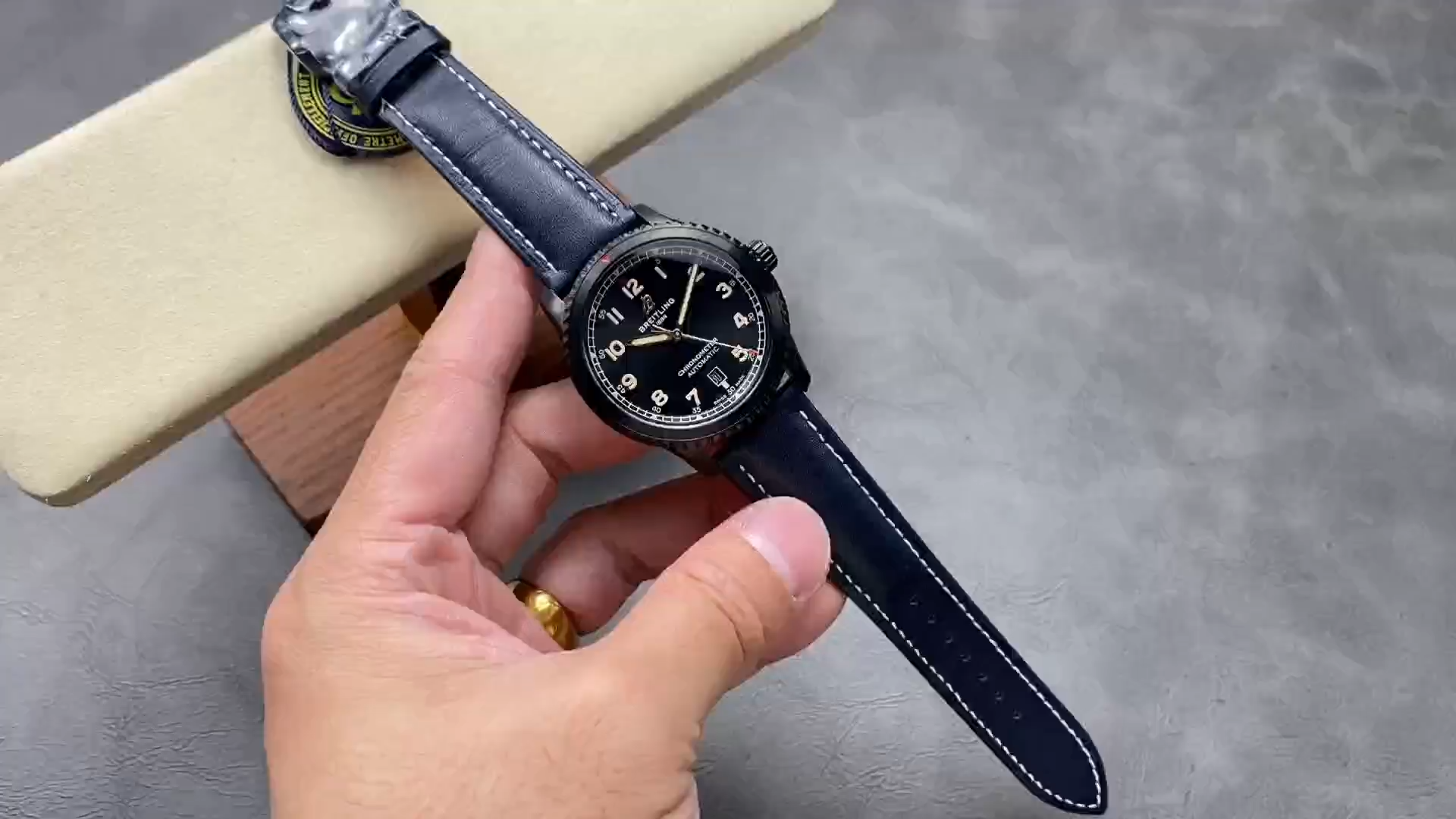 Navitimer Aviator 8 M17314101B1X1 Replica Automatic 41mm Blue Leather Strap