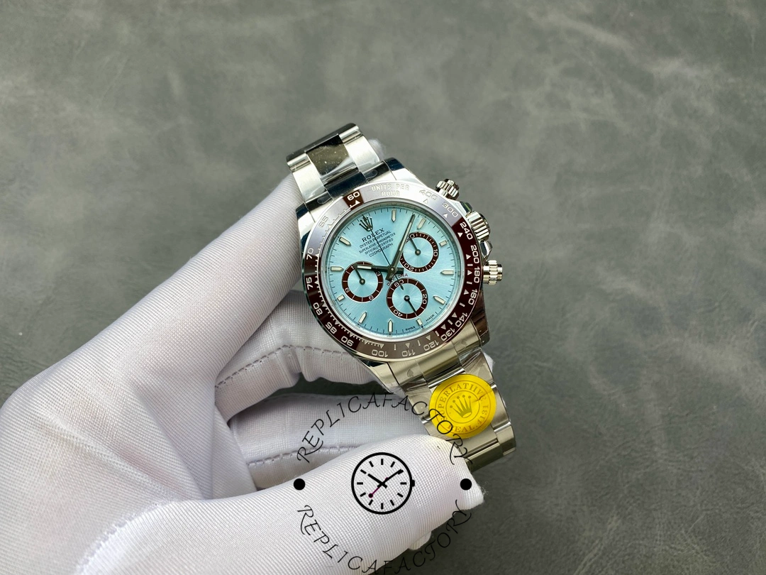 Rolex Platinum Cosmograph Daytona Ice Blue Index Dial Oyster Bracelet 126506 0001