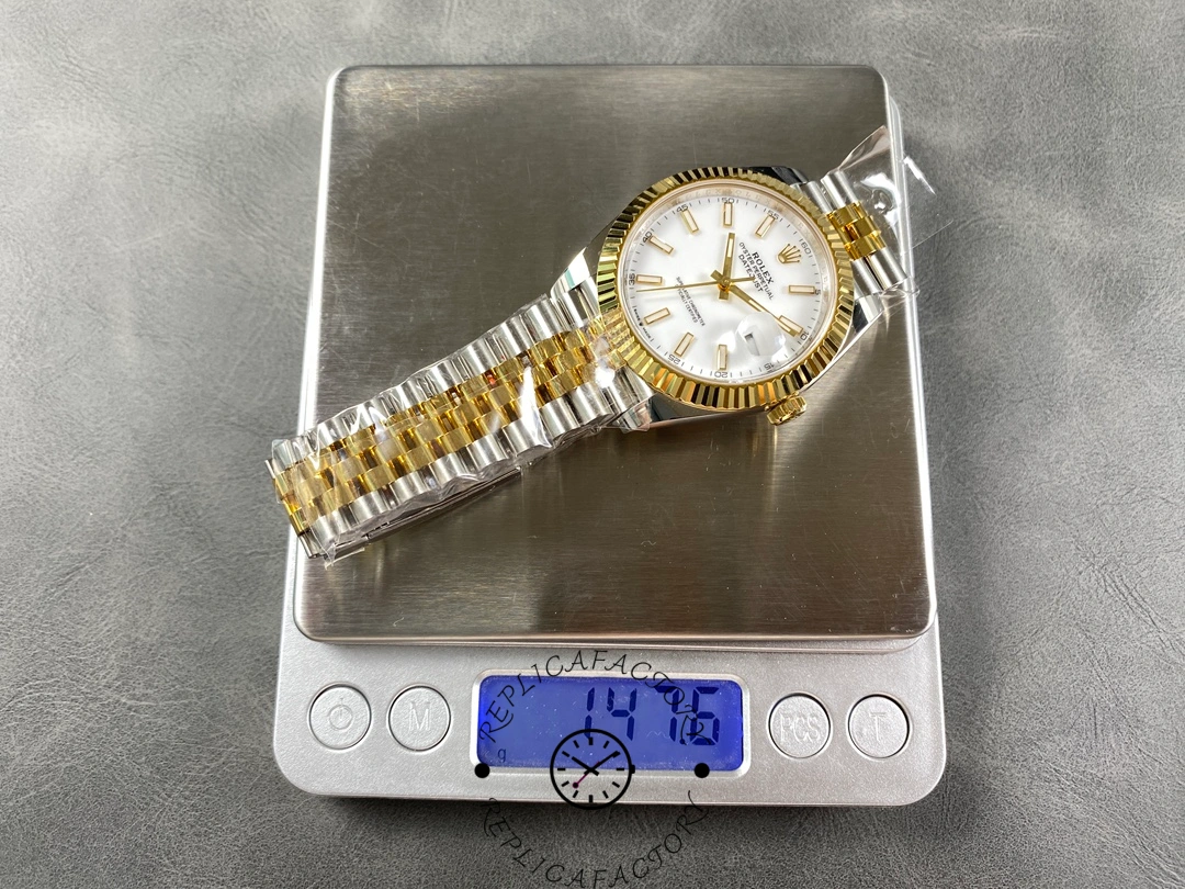 Rolex Datejust 126333 0016 White Index Jubilee 41mm Two Tone Steel