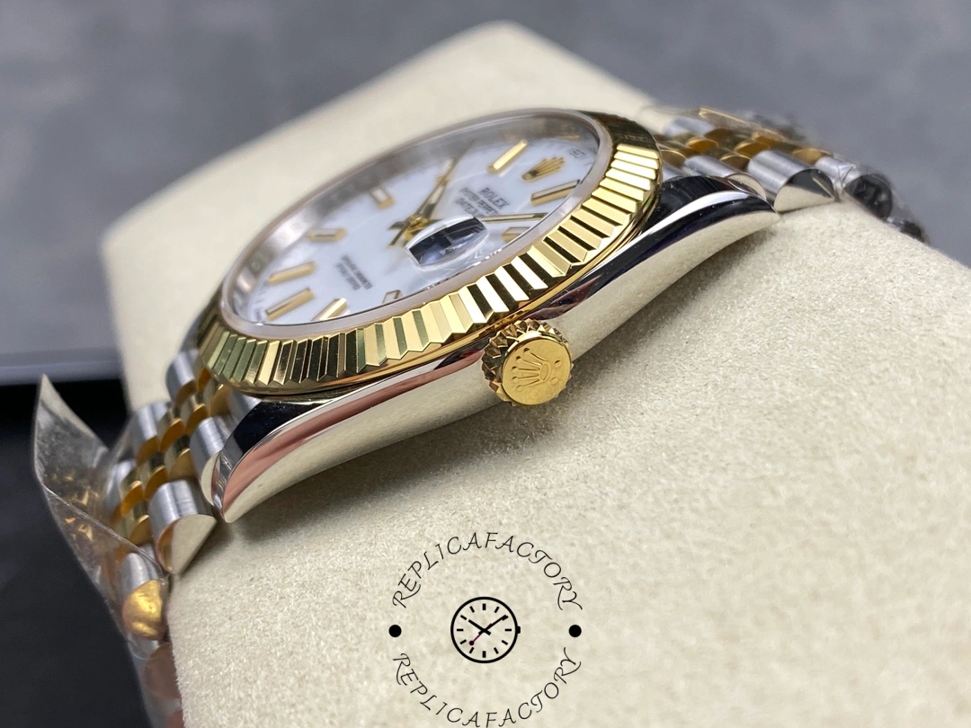 Rolex Datejust 126333 0016 White Index Jubilee 41mm Two Tone Steel